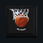 Caja De Regalo Baloncesto Su Nombre<br><div class="desc">Imágenes deportivas digitales y obras de arte - Amamos el baloncesto - Deportes populares estadounidenses</div>