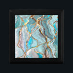 Caja De Regalo Bandeja acrílica del Boda del Geode Verde azulado<br><div class="desc">¡La mano preciosa pintada de geodesia es perfecta para cualquier ocasión inspirada en Geode!</div>