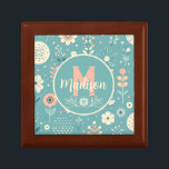 Caja De Regalo Blogs sinérgicos monográficos<br><div class="desc">Un diseño encantador con una variedad de círculos geométricos y encantadores motivos florales. El diseño combina armoniosamente el agua,  las melocotones suaves y los tonos beige cremosos,  creando una experiencia visual serena y elegante.</div>