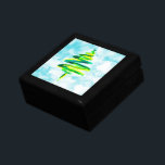 Caja De Regalo Blue Christmas Tree acucolor Regalo Box<br><div class="desc">Árbol de acuarela de arte abstracto verde. Ilustraciones originales acuarela Navidades divertidos.</div>