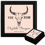 Caja De Regalo Boda Occidental Personalizado Maid Of Honor Gift J<br><div class="desc">Esta máquina de joyas de honor de personalizado boda occidental es perfecta para guardar todas sus joyas favoritas en su día especial. Si estás planeando un boda occidental, entonces sabes que la criada de honor es una parte importante de la ceremonia y recepción. ¿Qué mejor manera de mostrar tu gratitud...</div>