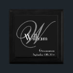 Caja De Regalo Boda Regalo Groomsman Monograma Elegante   Nombre<br><div class="desc">Boda Regalo Groomsman Monograma Elegante Nombre Keepsake Caja de regalo. Haga clic en personalizar esta plantilla para personalizar esta caja de regalo de Keepsake con su monograma, nombre y fecha de forma rápida y sencilla. Garantía de devolución de 30 días. Barcos en todo el mundo rápido. Regalo Groomsman boda Monograma...</div>