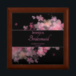Caja De Regalo Bridesmaid de color de agua delgada<br><div class="desc">Hermoso y elegante regalo de dama de honor monocasco de flores.</div>