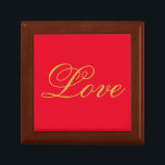 Caja De Regalo Caligrafía del Boda de amor rojo con guión de colo<br><div class="desc">Puede cambiar fácilmente las fuentes y los colores. También puede agregar su logotipo y la imagen de fondo como desee.</div>