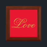 Caja De Regalo Caligrafía del Boda de amor rojo con guión de colo<br><div class="desc">Puede cambiar fácilmente las fuentes y los colores. También puede agregar su logotipo y la imagen de fondo como desee.</div>