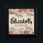 Caja De Regalo Chica de flores propuesta regalo ducha de novia pe<br><div class="desc">Nuestro boho cottagecore encantado tema boda flor propuesta chica regalo fiesta de novias personalizada joyas keepsake caja es el regalo perfecto para sus damas de novia y su chica florido! Esta única y personalizada caja de regalo es perfecta para collares, pendientes, anillos, pulseras y baratijas. La caja de regalo hace...</div>