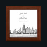 Caja De Regalo Chicago Skyline Gift Box<br><div class="desc">Conservación de la caja de regalo de la Línea Aérea de Chicago.</div>
