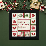 Caja De Regalo Christmas Retro Pattern<br><div class="desc">Christmas Vitange Pattern,  Snowflake,  Christmas Tree</div>