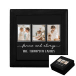 Caja De Regalo Collage de fotos Personalizado personalizado negro<br><div class="desc">¿Buscando el regalo personalizado perfecto? ¡No busque más allá de nuestra caja de conservas de collage de fotos personalizadas! Este regalo único y personal es perfecto para cualquier ocasión, incluyendo bodas, cumpleaños, aniversarios, o simplemente para mostrar a tu persona especial lo mucho que te importa. Nuestra caja personalizada de memoria...</div>