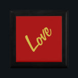 Caja De Regalo Colores dorados rojos carlata adoran caligrafía Bo<br><div class="desc">Puede cambiar fácilmente las fuentes y los colores. También puede agregar su logotipo y la imagen de fondo como desee.</div>