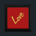 Caja De Regalo Colores dorados rojos carlata adoran caligrafía Bo<br><div class="desc">Puede cambiar fácilmente las fuentes y los colores. También puede agregar su logotipo y la imagen de fondo como desee.</div>