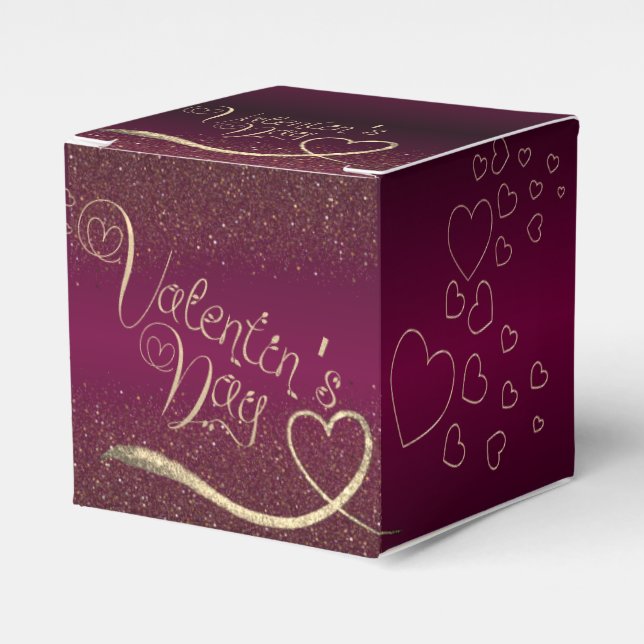 Caja de regalo con corazones de san Valentin (Costado Anverso)