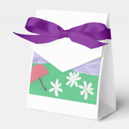 Caja de regalo con escenas de margaritas, sol y hi