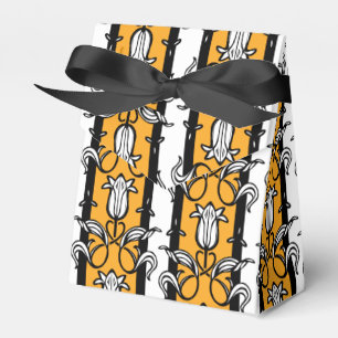 Caja de regalo con estampado blanco negro amarillo