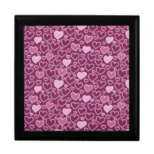 Corazones morado y rosado