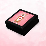 Caja De Regalo Corgi Sujetando Un Corazón<br><div class="desc">Este adorable Corgi lleva un corazón con estrellas alrededor. Una maravillosa joyería como un gran regalo para tu mamá Corgi,  tú o el amante de Corgi.</div>