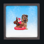 Caja De Regalo Cute Yorkshire Terrier Merry Christmas<br><div class="desc">Cute Yorkshire Terrier Merry Christmas</div>