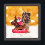 Caja De Regalo Cute Yorkshire Terrier Merry Christmas<br><div class="desc">Cute Yorkshire Terrier Merry Christmas</div>
