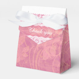 Caja de regalo de agradecimiento por encaje blanco