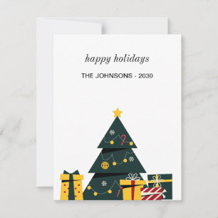 Caja de regalo de árbol de Navidad simple y elegan