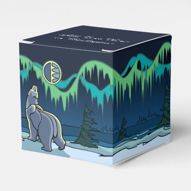 Caja de regalo de arte de oso Personaliza la caja  (Costado Anverso)