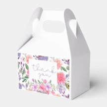 Caja de regalo de Baby Shower púrpura para una beb