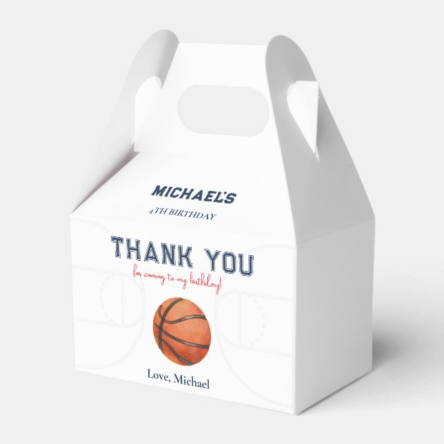 Caja de Regalo de Baloncesto minimalista (Reverso)