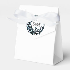 Caja de Regalo de Boda con Monograma Floral Elegan