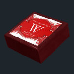 Caja de regalo de Boda del aniversario de la coraz<br><div class="desc">Caja de Regalo boda : Elegante y único marco de encaje rojo fractal sobre blanco - Exquisito y elegante boda, aniversario o compromiso presente. Personaliza con nombres, fecha de aniversario y monograma o números - hecho en una maravillosa caja de regalo de madera para guardar baratijas, joyería para tus quequitos...</div>
