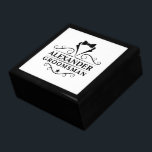 Caja de regalo de boda Tuxedo Tie Groomsman<br><div class="desc">Boda Groomsman Tuxedo Tie Caja de regalo en blanco y negro o caja de favores</div>