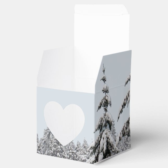 Caja de regalo de bosque de invierno Cajas de vaca (Abierto)