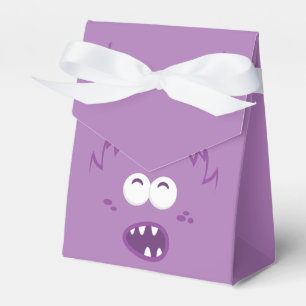Caja de regalo de cara de monstruo morado