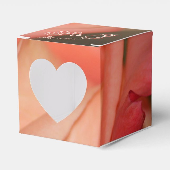 Caja de regalo de corazón de Favor de Boda Invitad (Anverso)