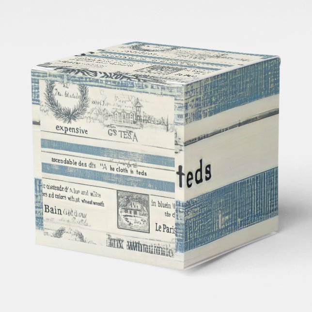 Caja de regalo de cubo con temática oceánica (Costado Anverso)