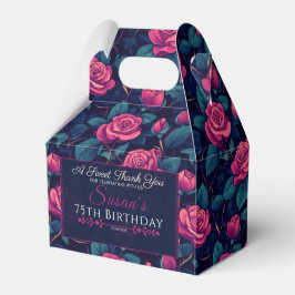 Caja de regalo de cumpleaños de rosa de moda para 