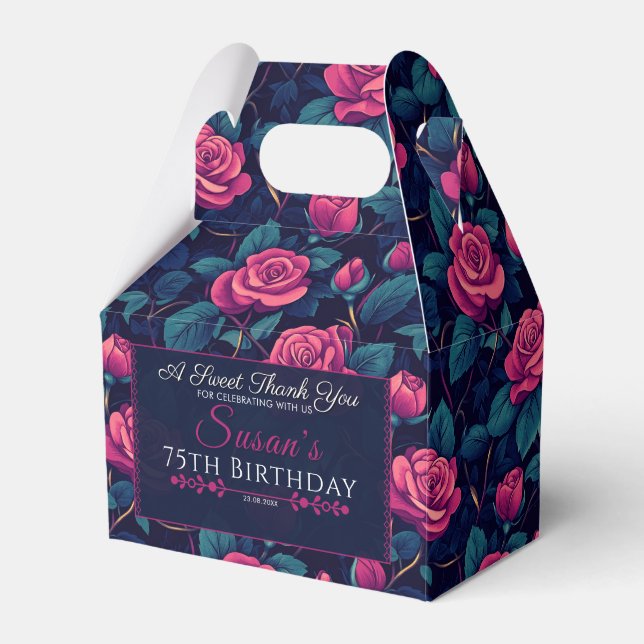 Caja de regalo de cumpleaños de rosa de moda para  (Front Side)