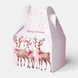 Caja de regalo de feriado de ciervos navidades
