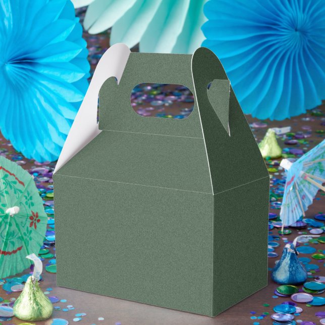 Caja de Regalo de Fiesta de Lujo con Patrón Verde  (Fiesta)