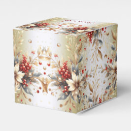 Caja de regalo de flores de vacaciones modernas