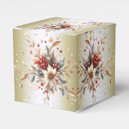 Caja de regalo de flores de vacaciones modernas