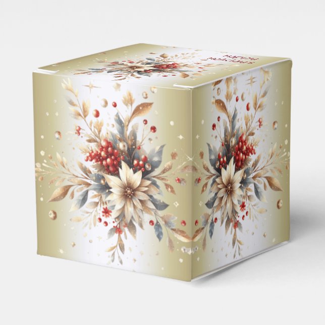 Caja de regalo de flores de vacaciones modernas (Costado Anverso)