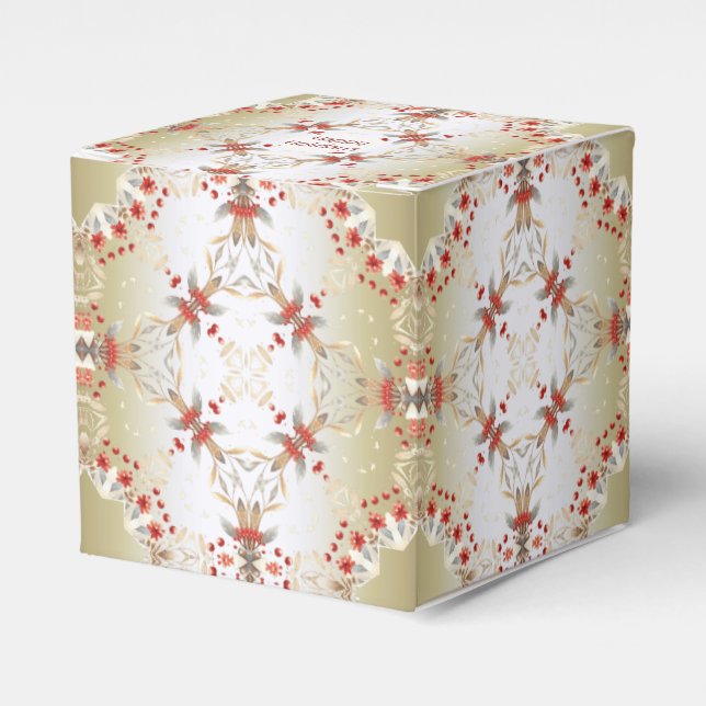 Caja de regalo de flores de vacaciones modernas (Costado Anverso)