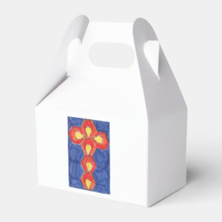 Caja de regalo de gable de fondo cruzado