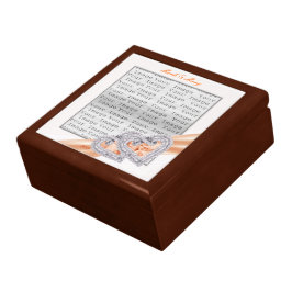 Caja de regalo de la cinta Tangerina del corazón d
