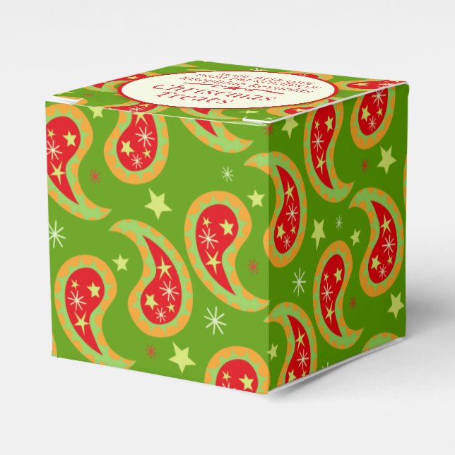 caja de regalo de la estrella de Navidades rojos v (Costado Anverso)