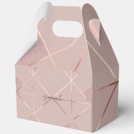 Caja de regalo de la manecilla de oro del Rosa