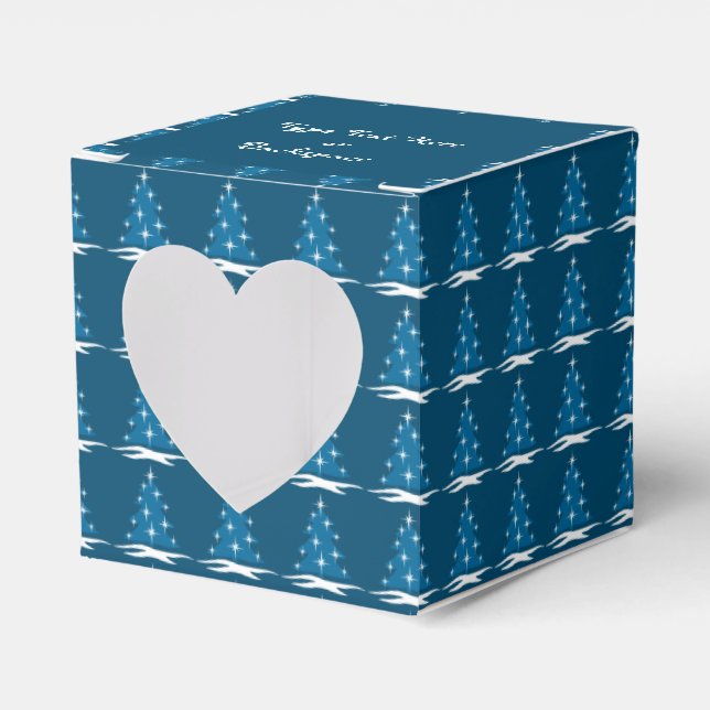 Caja de regalo de navidades Cajas de árbol azul pe (Anverso)