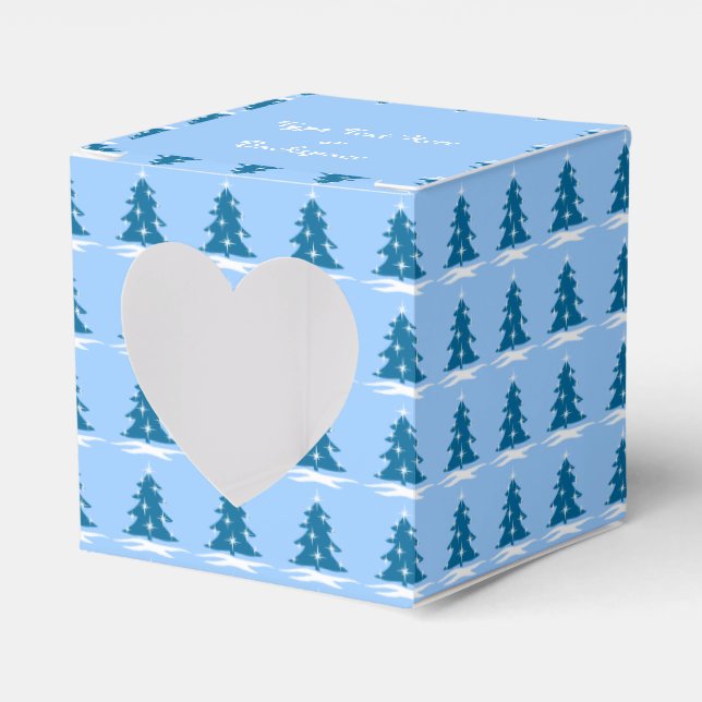 Caja de regalo de navidades Cajas de árbol azul pe (Anverso)