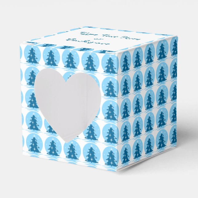 Caja de regalo de navidades Cajas de árbol azul pe (Anverso)