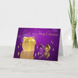 Caja de regalo de oro del navidad